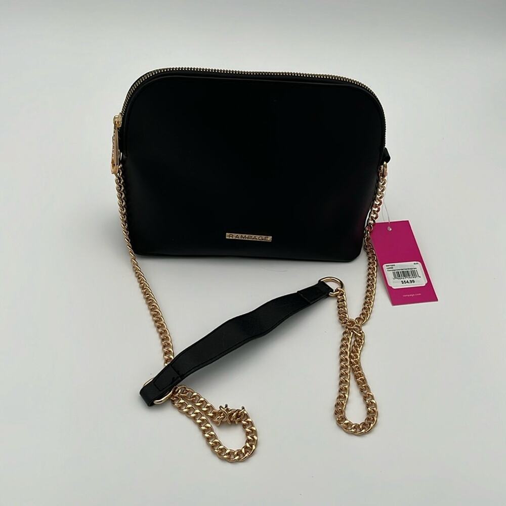 Rampage Crossbody Bag Black Gold